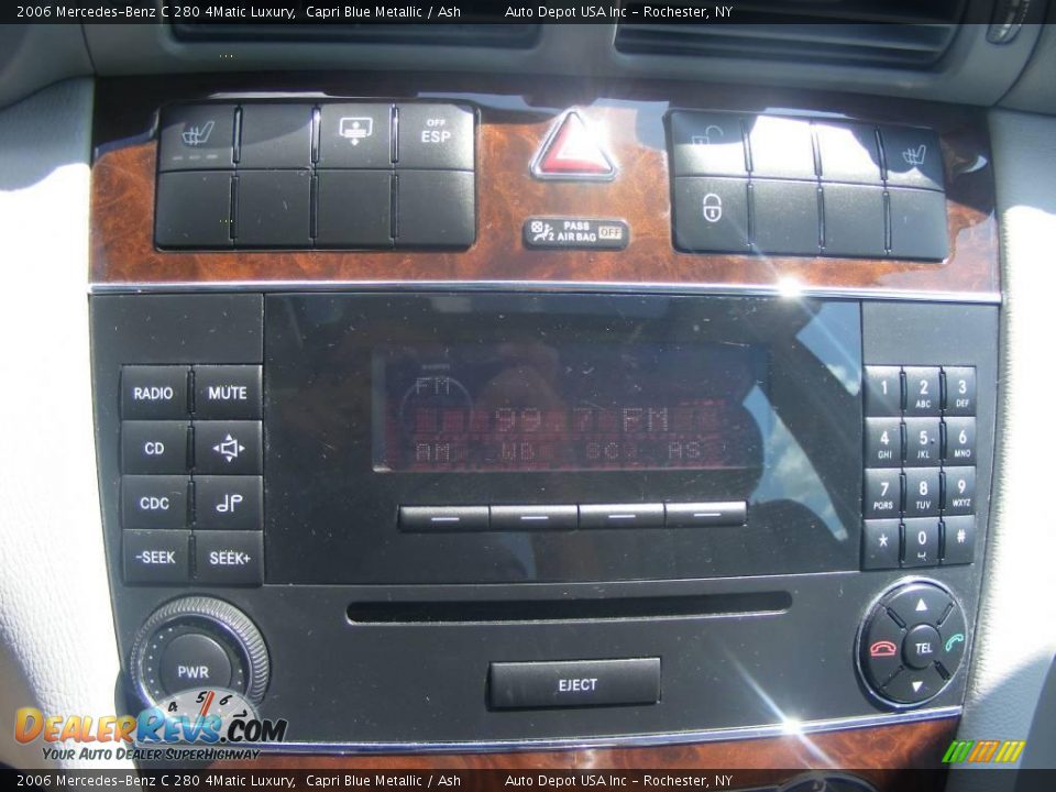 2006 Mercedes-Benz C 280 4Matic Luxury Capri Blue Metallic / Ash Photo #12
