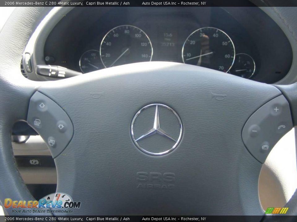 2006 Mercedes-Benz C 280 4Matic Luxury Capri Blue Metallic / Ash Photo #13