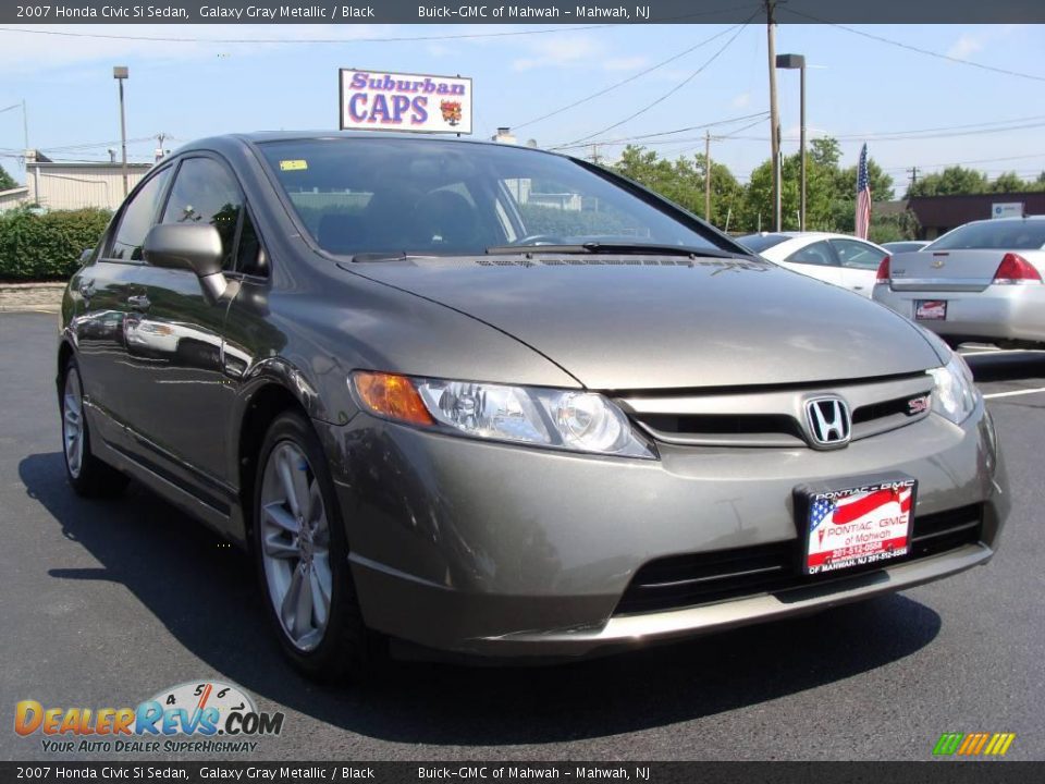 2007 Honda Civic Si Sedan Galaxy Gray Metallic / Black Photo #3