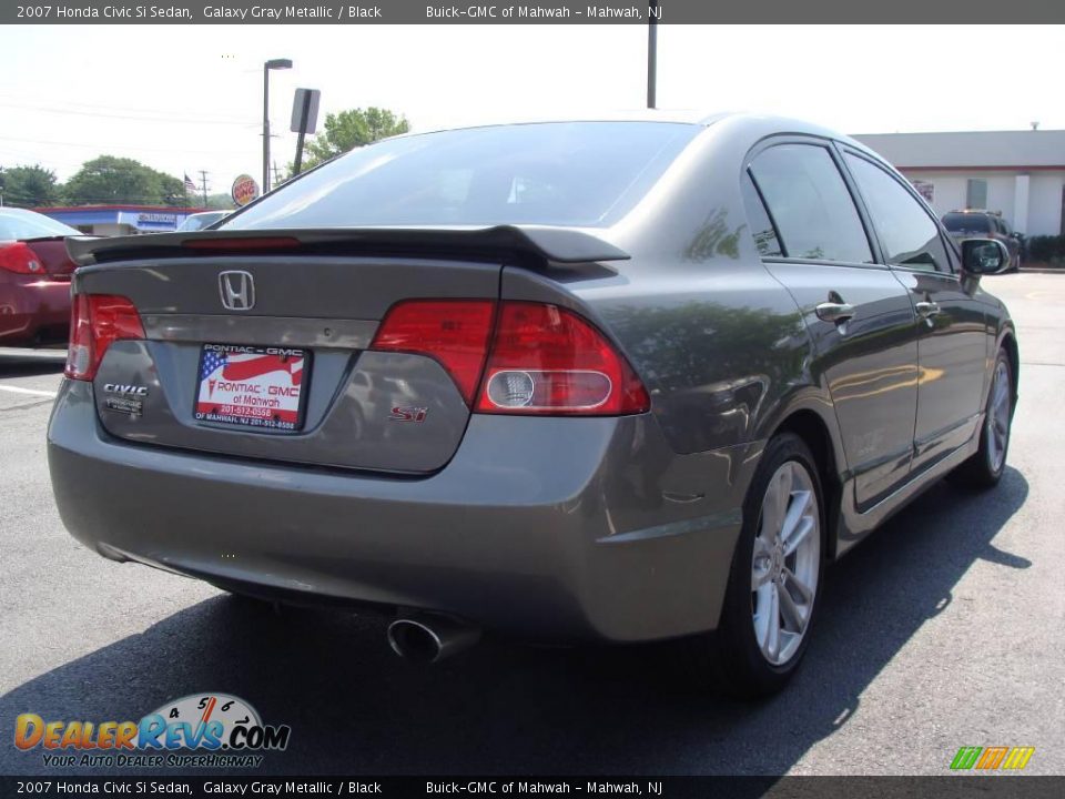 2007 Honda Civic Si Sedan Galaxy Gray Metallic / Black Photo #4