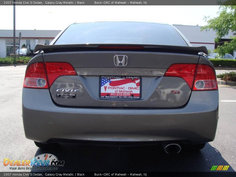 2007 Honda Civic Si Sedan Galaxy Gray Metallic / Black Photo #5