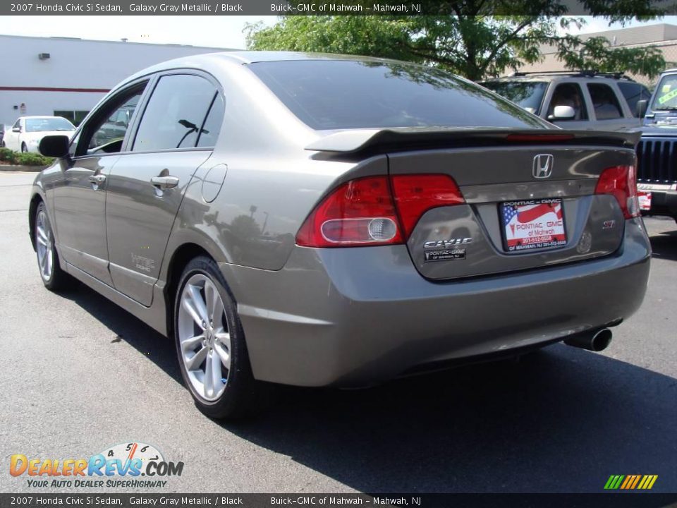 2007 Honda Civic Si Sedan Galaxy Gray Metallic / Black Photo #6