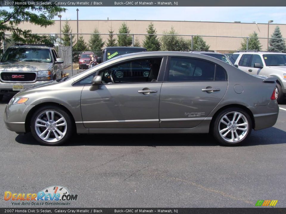 2007 Honda Civic Si Sedan Galaxy Gray Metallic / Black Photo #7