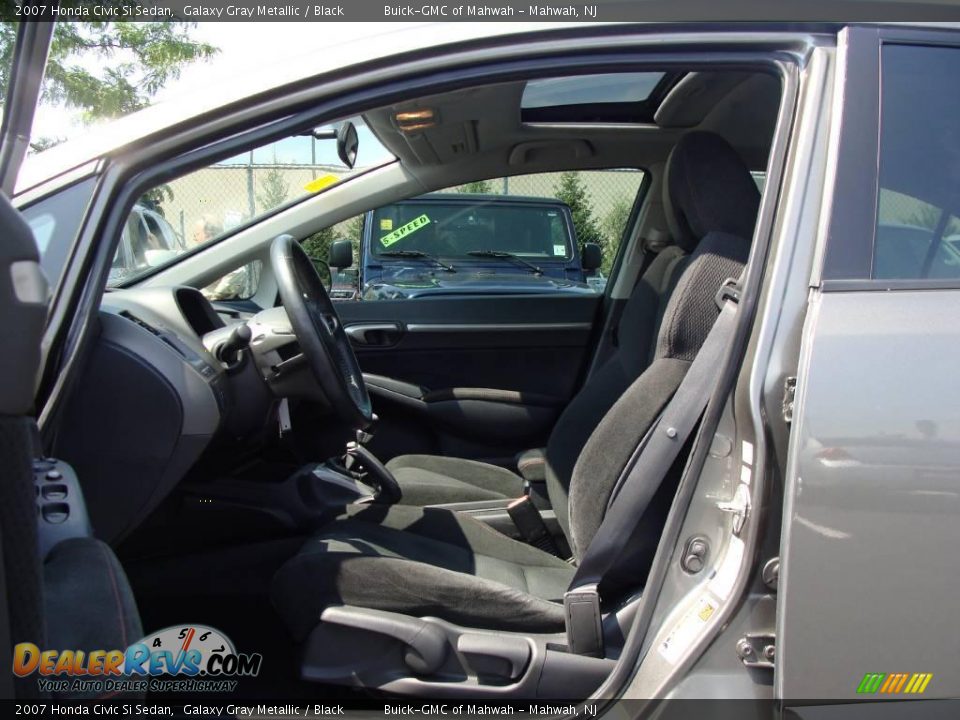 2007 Honda Civic Si Sedan Galaxy Gray Metallic / Black Photo #11