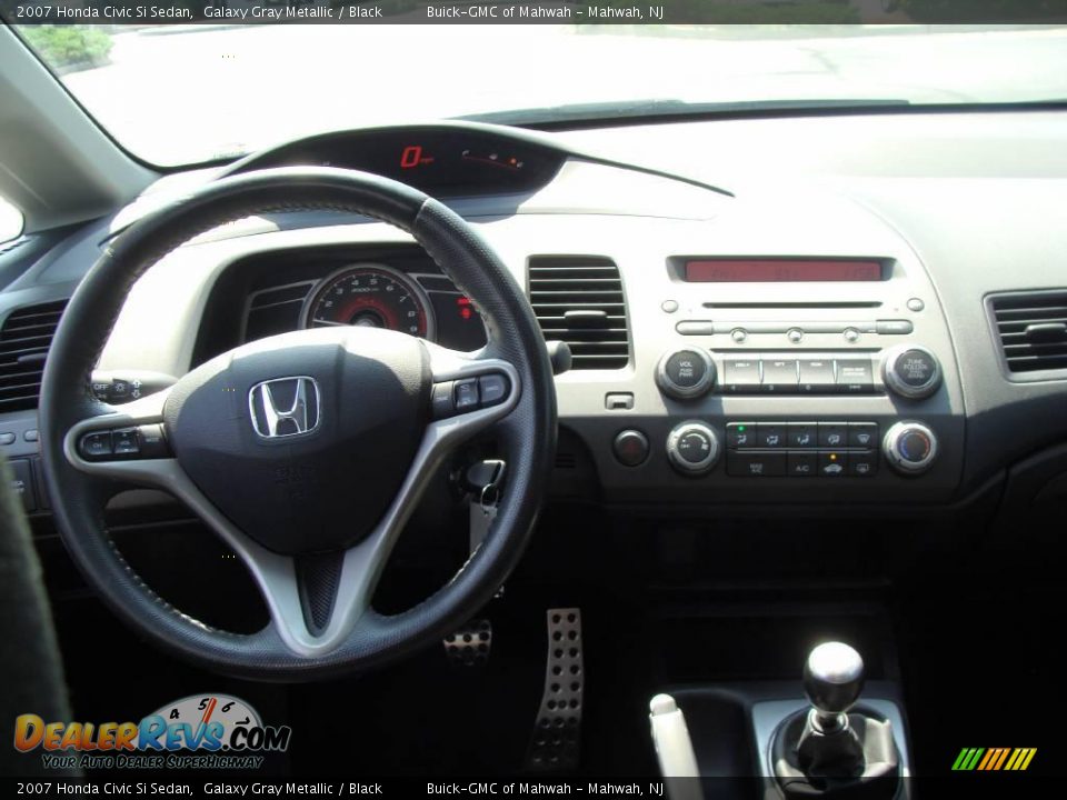 2007 Honda Civic Si Sedan Galaxy Gray Metallic / Black Photo #18
