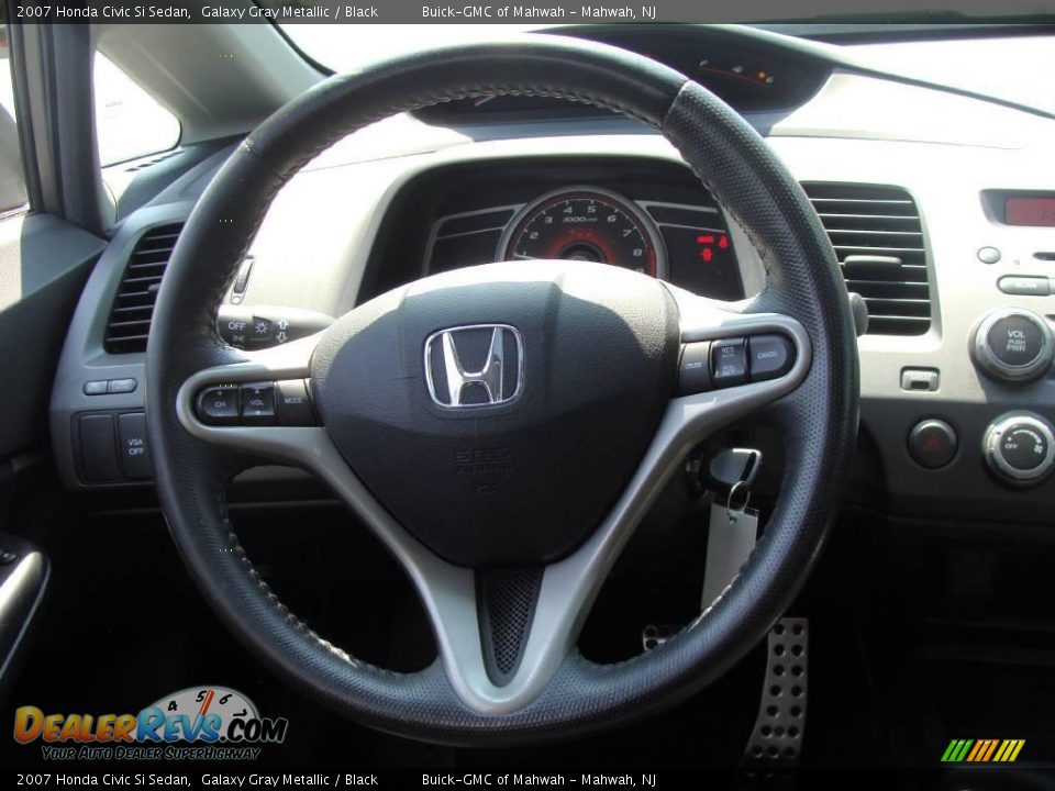 2007 Honda Civic Si Sedan Galaxy Gray Metallic / Black Photo #19