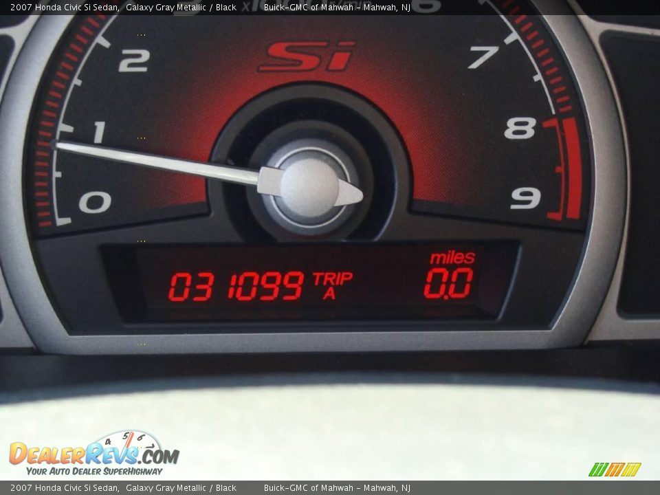 2007 Honda Civic Si Sedan Galaxy Gray Metallic / Black Photo #22