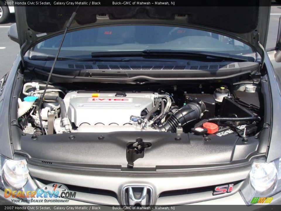 2007 Honda Civic Si Sedan Galaxy Gray Metallic / Black Photo #24