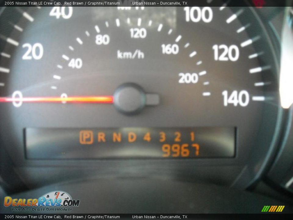 2005 Nissan Titan LE Crew Cab Red Brawn / Graphite/Titanium Photo #12