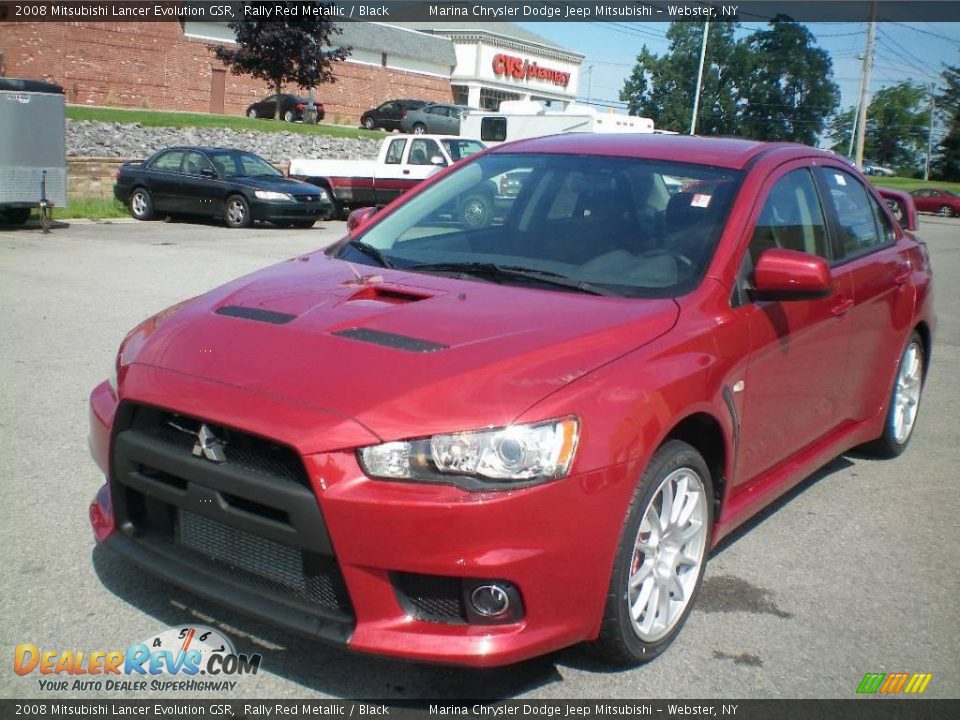 2008 Mitsubishi Lancer Evolution GSR Rally Red Metallic / Black Photo #1