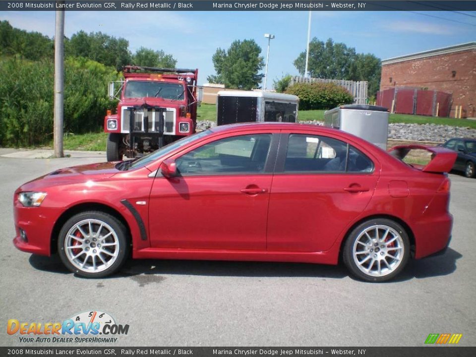 2008 Mitsubishi Lancer Evolution GSR Rally Red Metallic / Black Photo #2