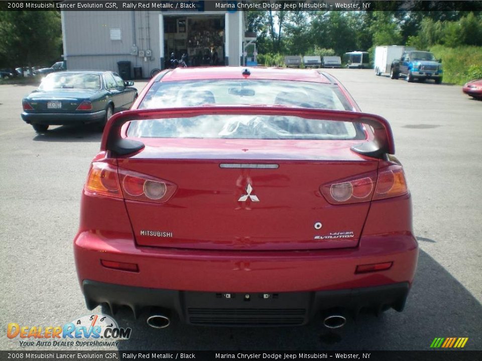 2008 Mitsubishi Lancer Evolution GSR Rally Red Metallic / Black Photo #4