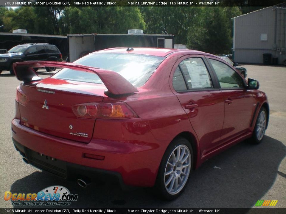 2008 Mitsubishi Lancer Evolution GSR Rally Red Metallic / Black Photo #5