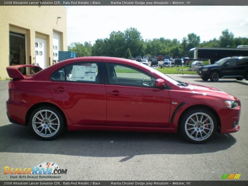 2008 Mitsubishi Lancer Evolution GSR Rally Red Metallic / Black Photo #6