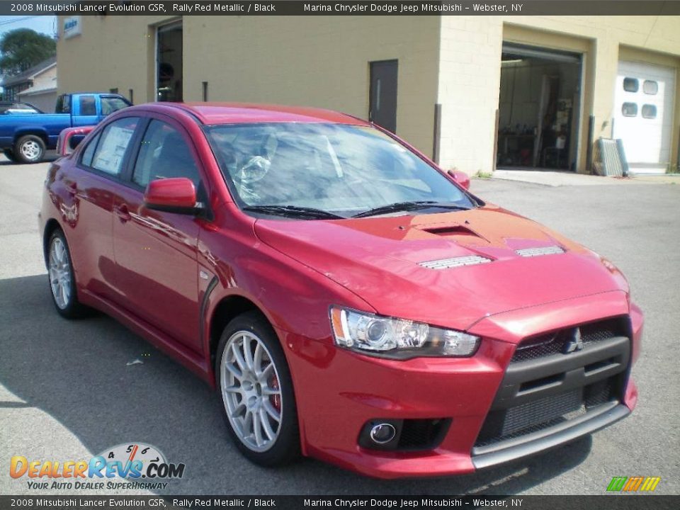 2008 Mitsubishi Lancer Evolution GSR Rally Red Metallic / Black Photo #7