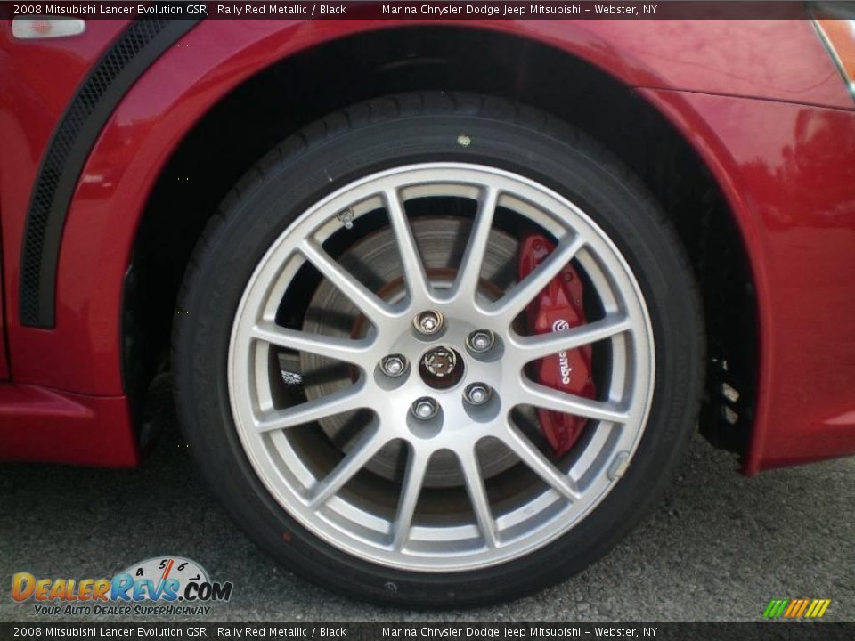2008 Mitsubishi Lancer Evolution GSR Rally Red Metallic / Black Photo #19
