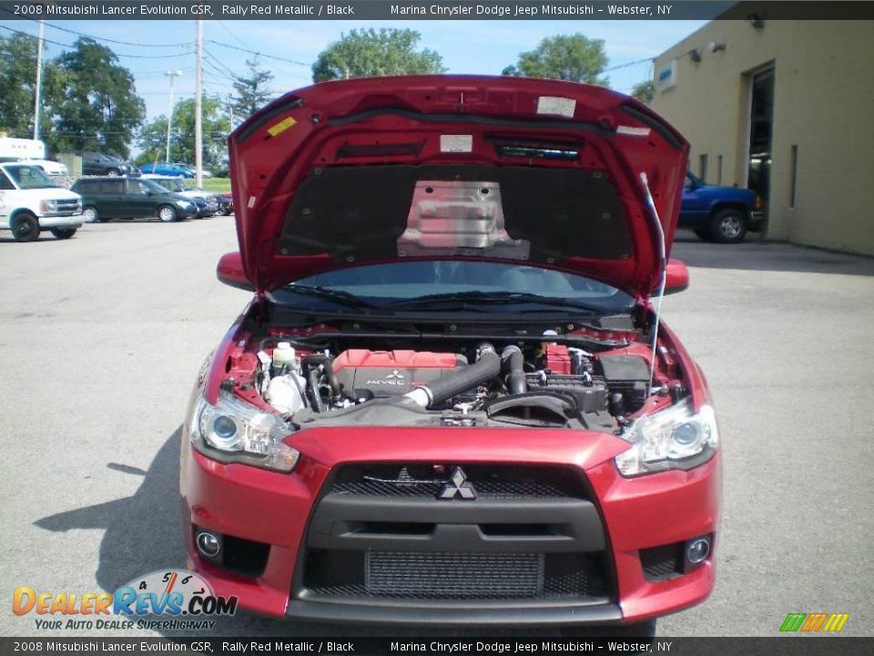2008 Mitsubishi Lancer Evolution GSR Rally Red Metallic / Black Photo #20