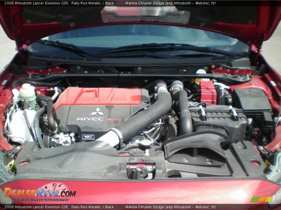 2008 Mitsubishi Lancer Evolution GSR Rally Red Metallic / Black Photo #21