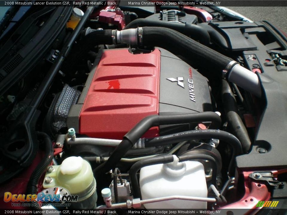 2008 Mitsubishi Lancer Evolution GSR Rally Red Metallic / Black Photo #22