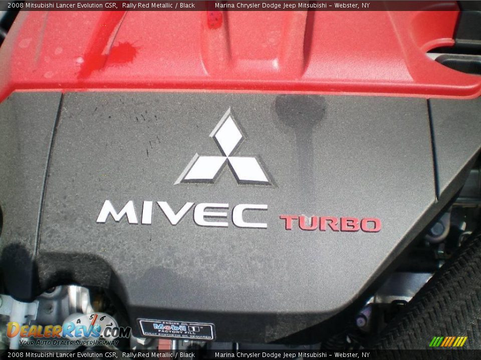2008 Mitsubishi Lancer Evolution GSR Rally Red Metallic / Black Photo #24