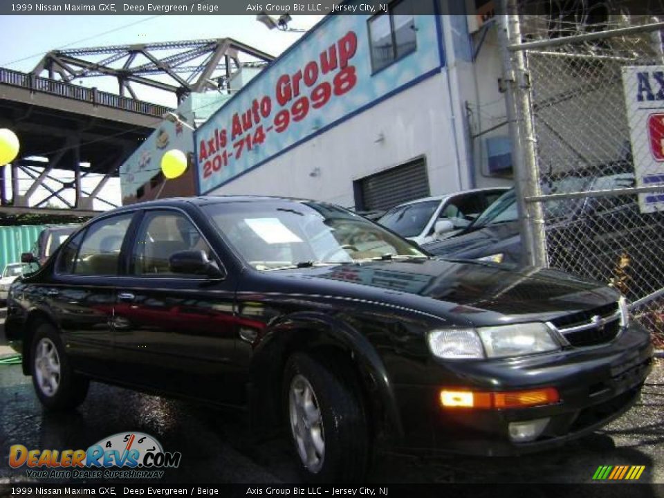 1999 Nissan Maxima GXE Deep Evergreen / Beige Photo #1