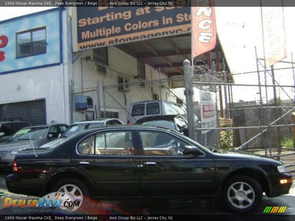 1999 Nissan Maxima GXE Deep Evergreen / Beige Photo #2