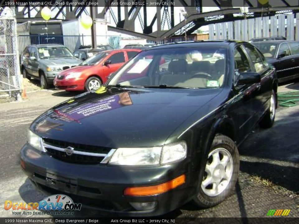 1999 Nissan Maxima GXE Deep Evergreen / Beige Photo #4