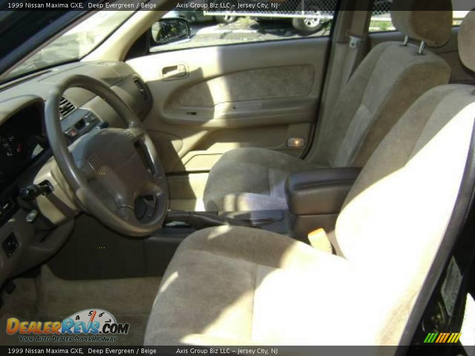 1999 Nissan Maxima GXE Deep Evergreen / Beige Photo #10