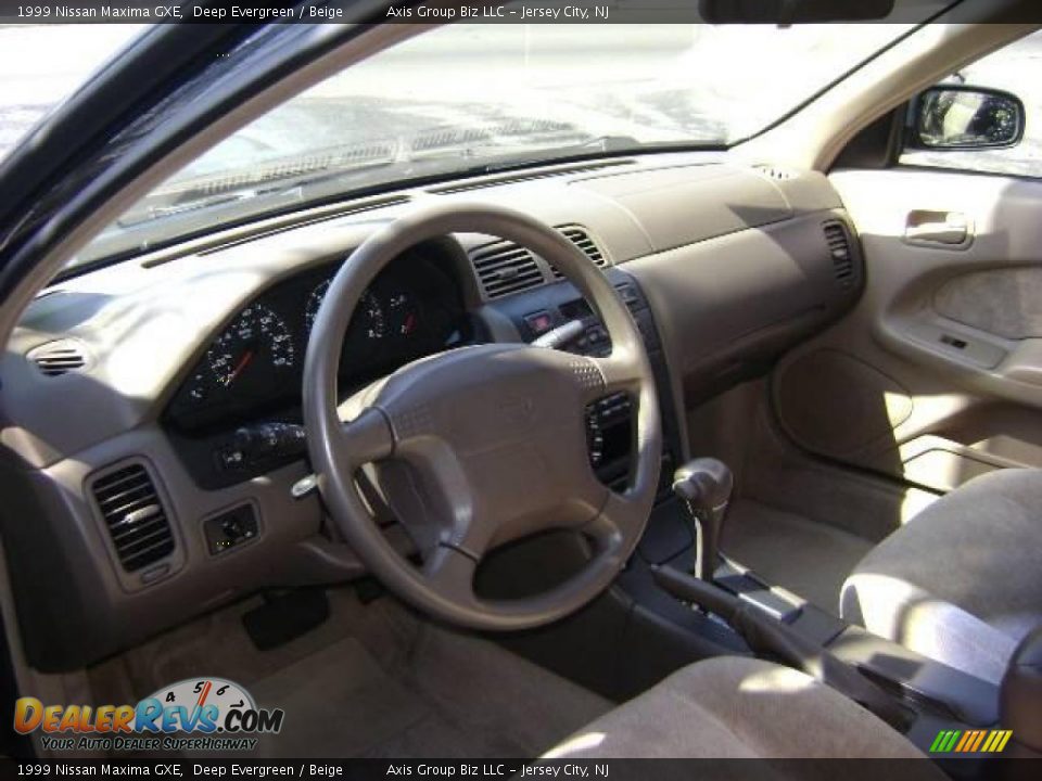 1999 Nissan Maxima GXE Deep Evergreen / Beige Photo #16