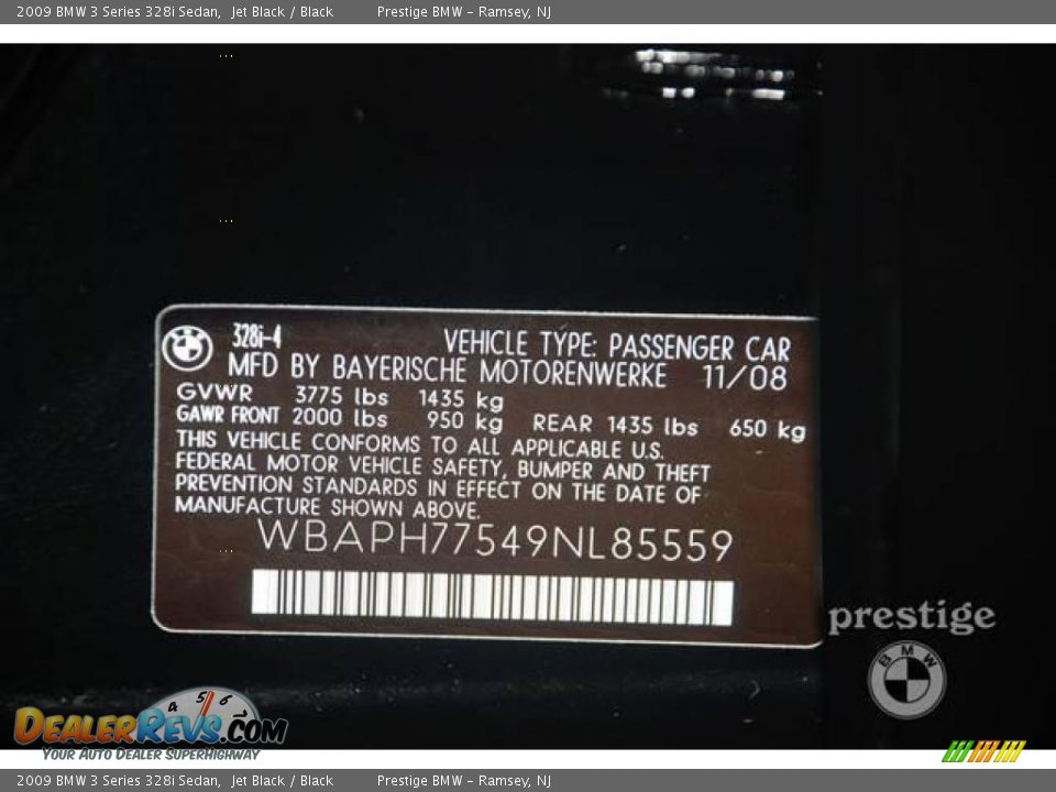 2009 BMW 3 Series 328i Sedan Jet Black / Black Photo #10