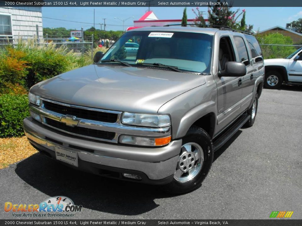 2000 Chevrolet Suburban 1500 LS 4x4 Light Pewter Metallic / Medium Gray Photo #2