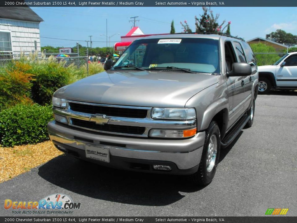 2000 Chevrolet Suburban 1500 LS 4x4 Light Pewter Metallic / Medium Gray Photo #4