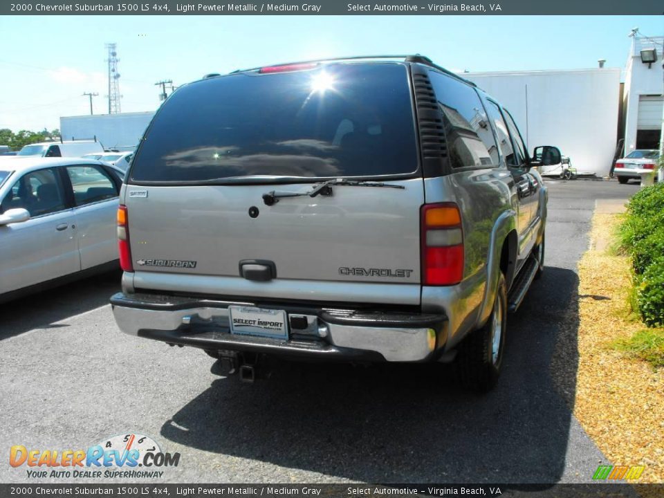 2000 Chevrolet Suburban 1500 LS 4x4 Light Pewter Metallic / Medium Gray Photo #8