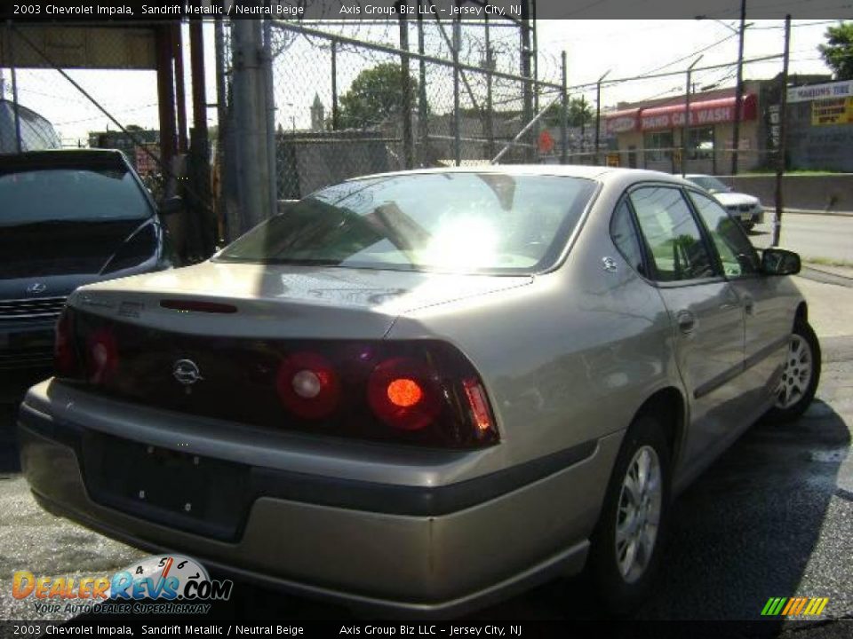 2003 Chevrolet Impala Sandrift Metallic / Neutral Beige Photo #4