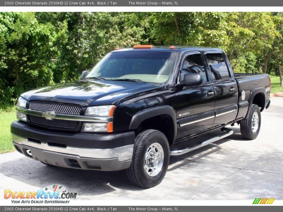 2003 Chevrolet Silverado 2500HD LS Crew Cab 4x4 Black / Tan Photo #1