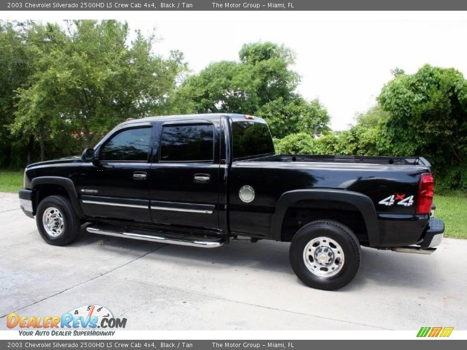 2003 Chevrolet Silverado 2500HD LS Crew Cab 4x4 Black / Tan Photo #3