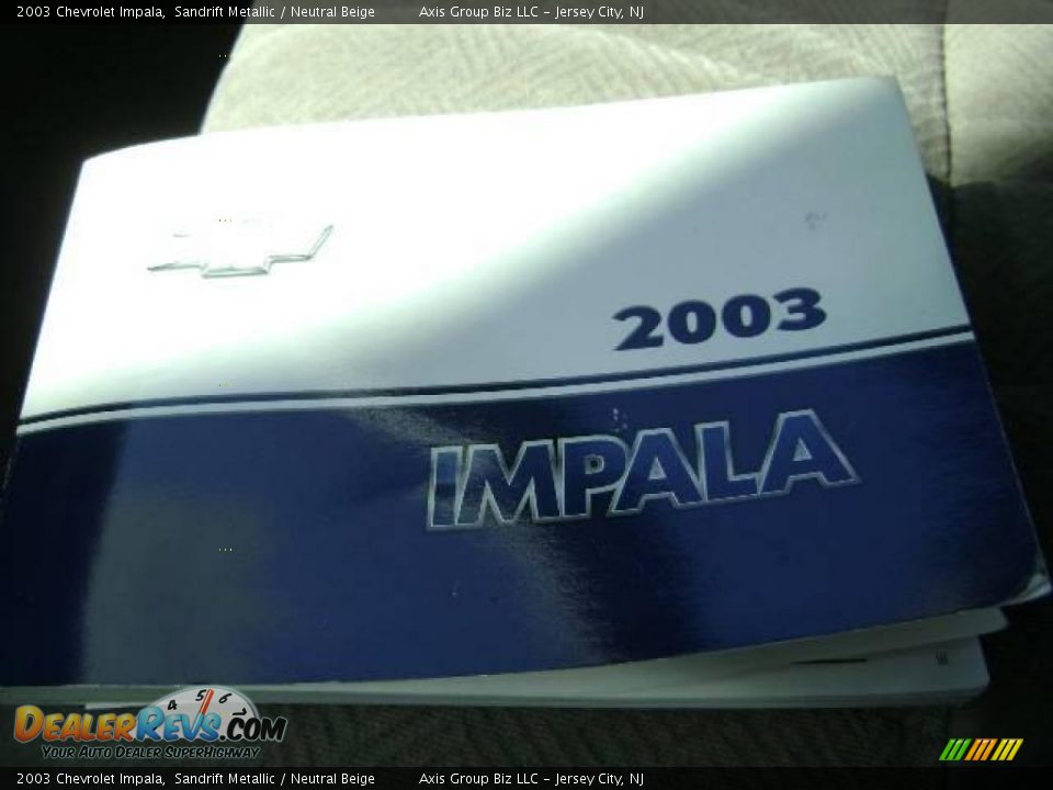 2003 Chevrolet Impala Sandrift Metallic / Neutral Beige Photo #16