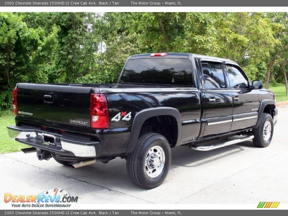 2003 Chevrolet Silverado 2500HD LS Crew Cab 4x4 Black / Tan Photo #7