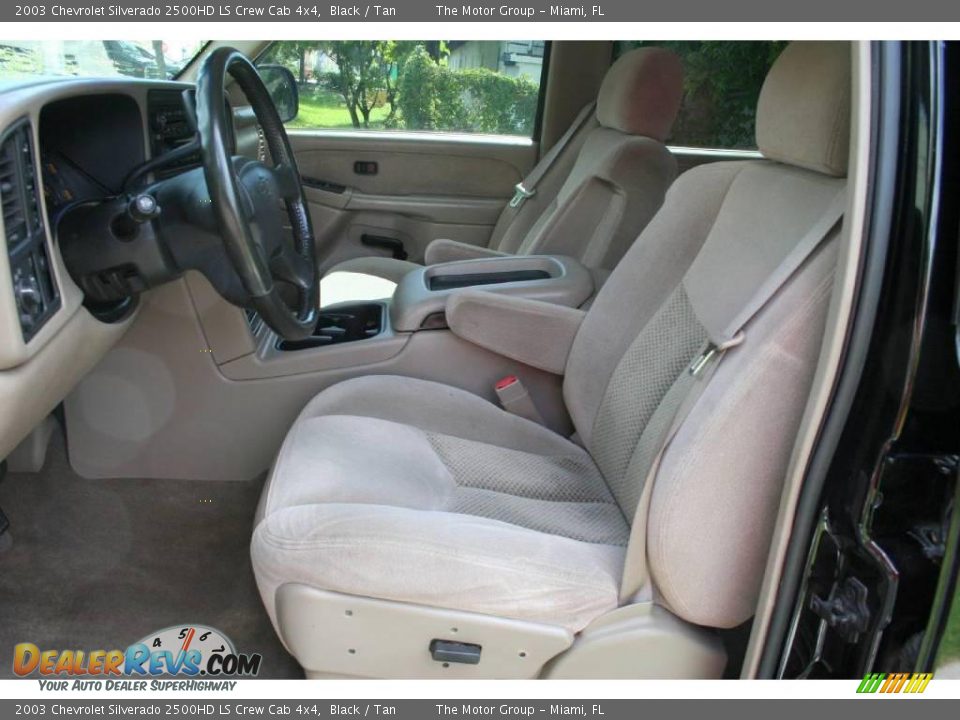2003 Chevrolet Silverado 2500HD LS Crew Cab 4x4 Black / Tan Photo #35