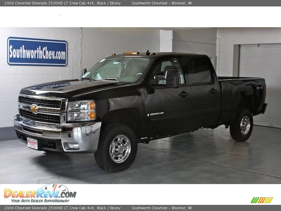 2009 Chevrolet Silverado 2500HD LT Crew Cab 4x4 Black / Ebony Photo #1