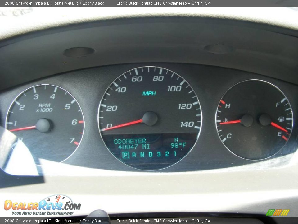 2008 Chevrolet Impala LT Slate Metallic / Ebony Black Photo #22