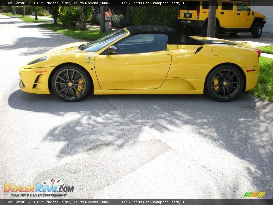 2009 Ferrari F430 16M Scuderia Spider Yellow Modena / Black Photo #3