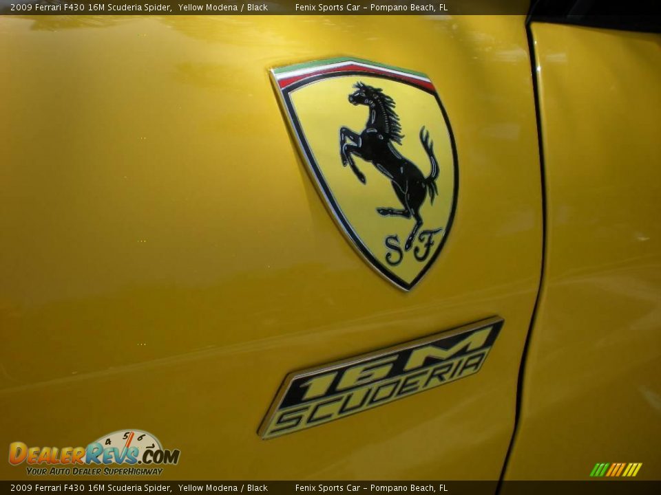 2009 Ferrari F430 16M Scuderia Spider Yellow Modena / Black Photo #10