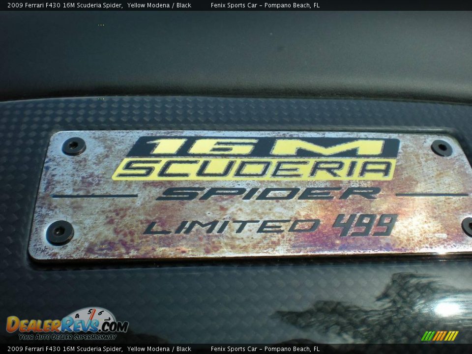 2009 Ferrari F430 16M Scuderia Spider Yellow Modena / Black Photo #27