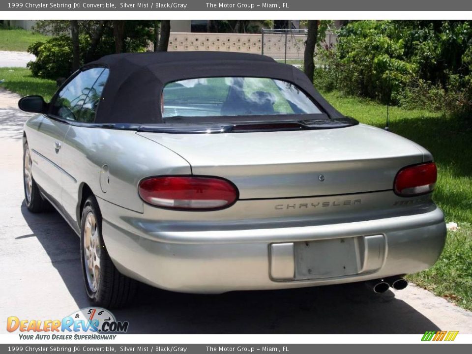 1999 Chrysler Sebring JXi Convertible Silver Mist / Black/Gray Photo #7