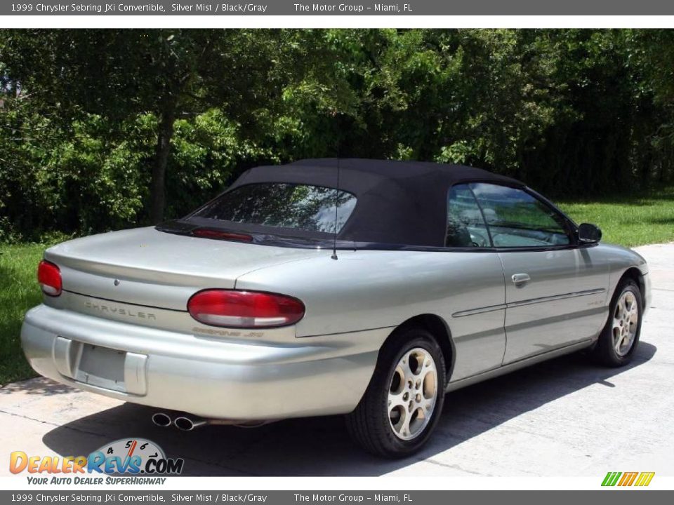 1999 Chrysler Sebring JXi Convertible Silver Mist / Black/Gray Photo #8