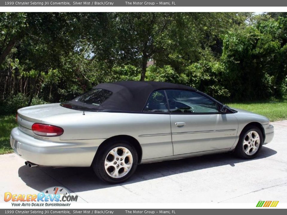 1999 Chrysler Sebring JXi Convertible Silver Mist / Black/Gray Photo #9