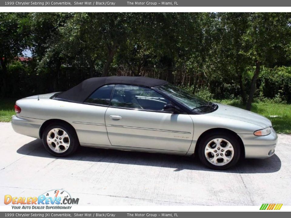 1999 Chrysler Sebring JXi Convertible Silver Mist / Black/Gray Photo #11