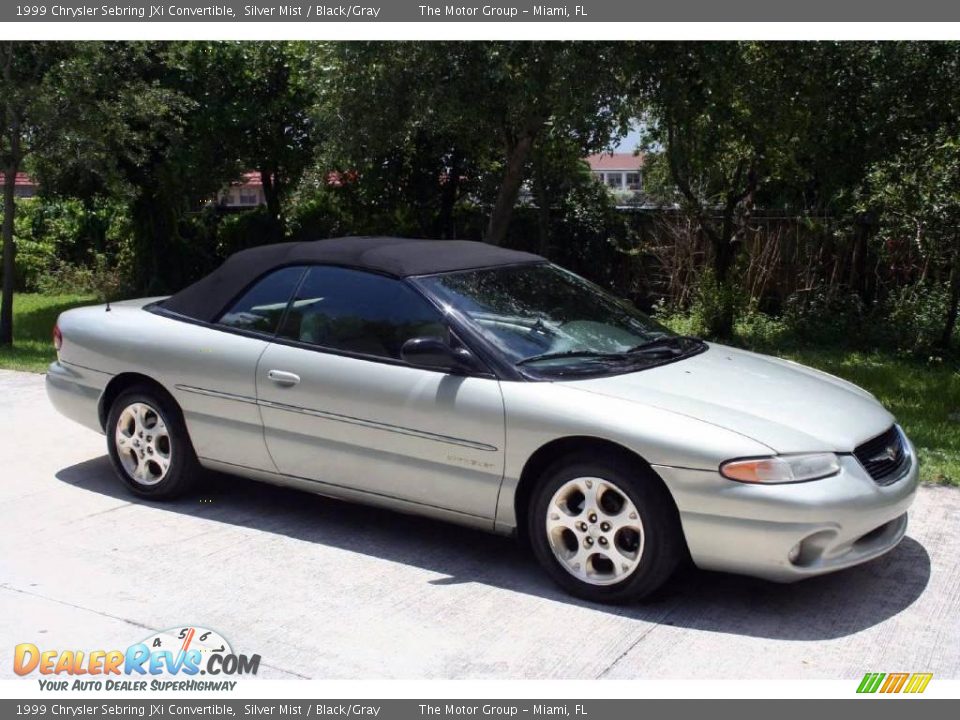 1999 Chrysler Sebring JXi Convertible Silver Mist / Black/Gray Photo #12