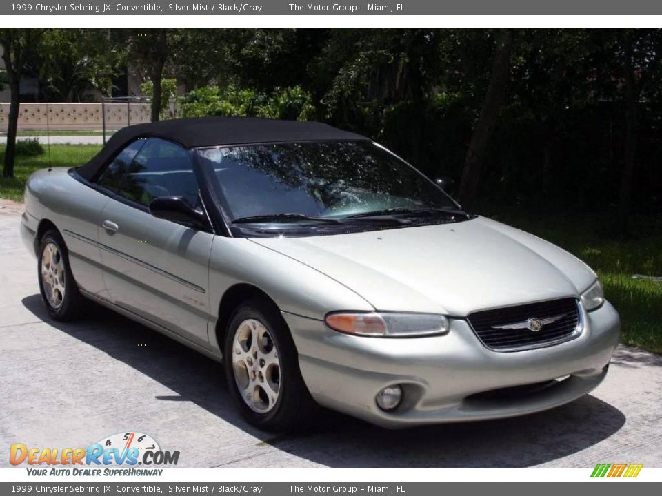 1999 Chrysler Sebring JXi Convertible Silver Mist / Black/Gray Photo #13